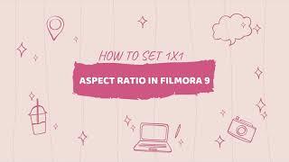 How to set instagram aspect ratio on filmora 9