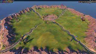 Civ 6 AI Only Battle: Industrial Era Unique Units Deathmatch