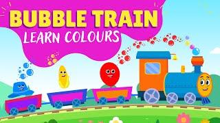 Bubble The Train On A Colours Ride | Learn Colours With Bubble The Train | Bubble Kidz