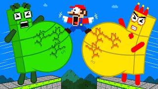 Finish the pattern? Number vs Mario in Pregnant Amazing Wonder Maze (Part 2) | Learn to Count to 100