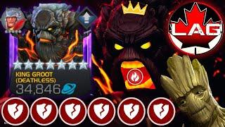 7* Deathless King Groot = Best Groot In The Game! Regen + Damage AND Utility! Rank 1&2 Gameplay MCOC