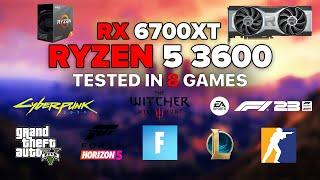 RYZEN 5 3600 & RX 6700XT TESTED IN 8 GAMES!