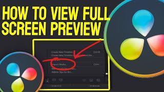 How to View Full Screen Preview in Davinci Resolve 18