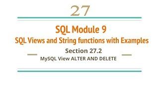 Section 27.2: MySQL- View ALTER AND DELETE