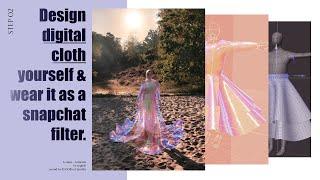 design a skirt (cloth) in Cinema 4D to create a digital fashion lens (Step 02)