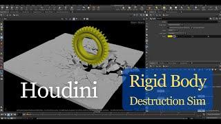 How To Setup Basic RigidBody Collision In Houdini | RBD SOP Workflow #houdini #rigidbodydynamics