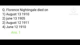 Basic nursing knowledge about nursing History |MCQ's| | AIIMS | CHO| RRB |CHO| #aiims #nursing