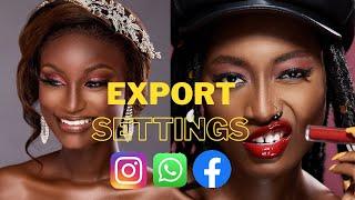 Best Export Settings For Instagram In 2021 | Export for Social Media