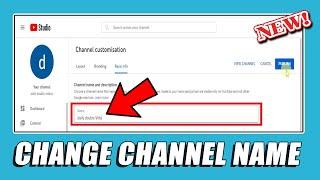 How To Change your YouTube Channel Name in 2024 (PC/Laptop)