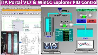 WinCC Explorer V7.5 connect with TIA Portal V17 to create PID control full tutorial