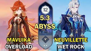 C0 Mavuika Overload & C0 Neuvillette | Spiral Abyss 12 9 Star Clear - Genshin Impact 5.3【原神】