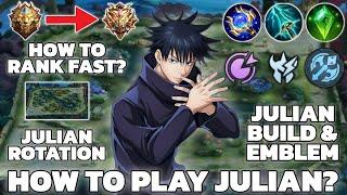 Julian Steps in epical Glory Season 1st match Epic GAMEPLAY - Build Top 1 Global Julian ~ MLBB