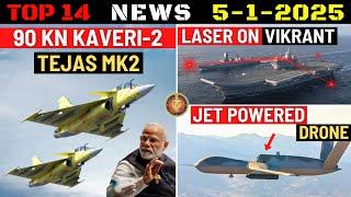 Indian Defence Updates : Kaveri-2 on Tejas MK2,Laser on INS Vikrant,Jet Powered Drone,AL-31F Export