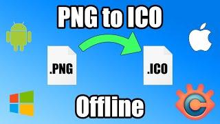Convert PNG to ICO Offline for free