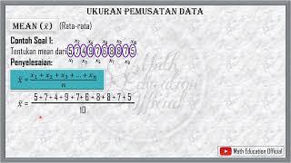 Ukuran Pemusatan Data: Menghitung Nilai Mean/Rata-rata