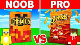 NOOB vs PRO: CHEETOS House Build Challenge in Minecraft