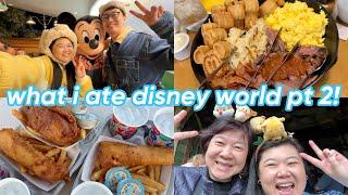 what i ate at disney world part 2!  (mk & epcot, BEST character dining, trying viral snacks)