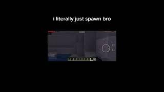 I literally just spawn bro️ #meme #minecraft