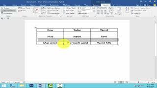 How to move rows in word table mac