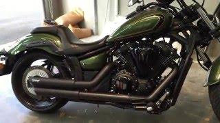 Vance and Hines Twin Slash Staggered Install on Yamaha Stryker