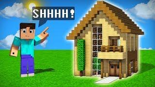 MINECRAFT: COMO HACER UNA HERMOSA CASA PARA SURVIVAL CON UN ÉPICO ESCONDITE + CUARTO ULTRA SECRETO!