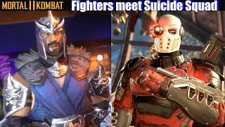 MK11 Characters meet Suicide Squad Members - Mortal Kombat 11 vs Injustice