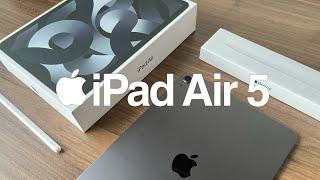 iPad Air 5 (space gray) +  Apple Pencil 2 + accessories | Unboxing 