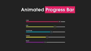 How To Make Animated Progress Bar Using HTML And CSS | Skills Progress Bar Design