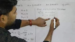 Chinese Remainder theorem with example