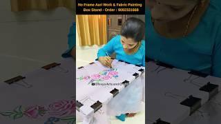 No Need Wooden Frame Box Stand for Aari work and Fabric Painting #aariwork #onlineclass #art