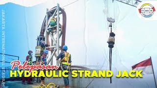 VLOGJIS - Melihat proses release/pelepasan mesin Hydraulic Strand Jack