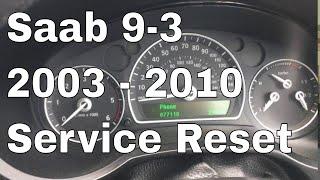 Saab 9-3 Service Reset SS SW SC 93 2003 - 2010