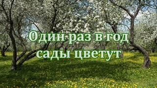  Анна Герман  Один раз в год сады цветут  караоке  Один раз в год сады цветут с ТЕКСТОМ 