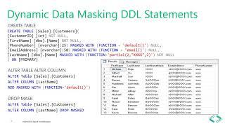 Dynamic Data Masking in 20 Minutes