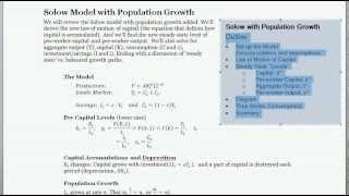 Solow Swan Model with Population Growth - Part 1 of 2