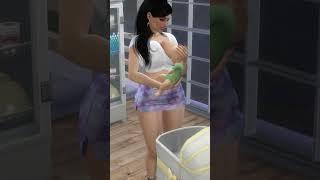 YOUNG MOM BREASTFEENDING  BABY THE SIMS 4