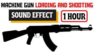 Machine Gun Loading and Shooting Sound Effect White Noise Relaxation (1 Hour)