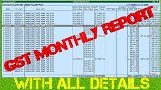 GST TDL FOR TALLY ERP 9 | MONTHLY SUMMARY