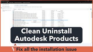 Clean Uninstall of Autodesk Product | Vigram Vasi