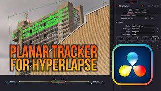 How to use PLANAR TRACKER for HYPERLAPSE in DaVinci Resolve Studio
