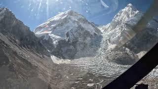 Helicopter Flyby of the Khumbu Icefall and Everest Basecamp #1