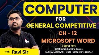 Computer for General Competitive Exams | Day 27 | Chapter- 12 MS Word PYQ & MCQ