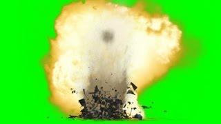 Bomb Ground Explosion Effect green screen with sound - free use