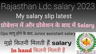 Rajasthan Ldc salary||My Salary Slip latest||प्रोबेशन में और प्रोबेशन के बाद कितनी Salary मिलती हैं