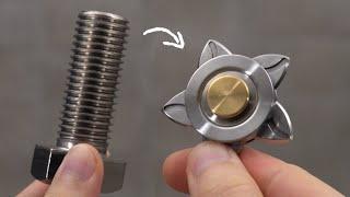 I Turn a Stainless Bolt into a Shuriken with Popping Out Blades