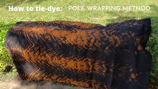 How to tie-dye using a pole wrapping method. Design 2 #tiedye #technique #polewrapping