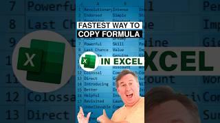 Excel Fastest Way to Copy Formula to All Rows #excel