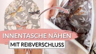 Innentasche mit Reißverschluss nähen - Für Tasche und Rucksack