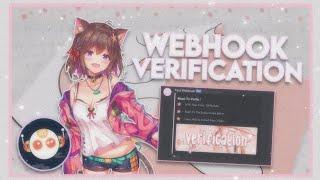 ꒷꒦⊹๑‧˚₊ʚɞ┊How To Do Aesthetic Verification With Webhooks
