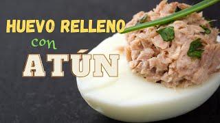 Spanish Tapa, Huevo Relleno con Atún